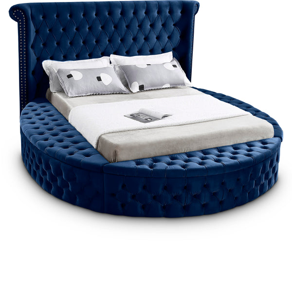 Luxus Navy Velvet King Bed (3 Boxes)