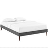 Sherry Queen Fabric Bed Frame with Round Tapered Legs