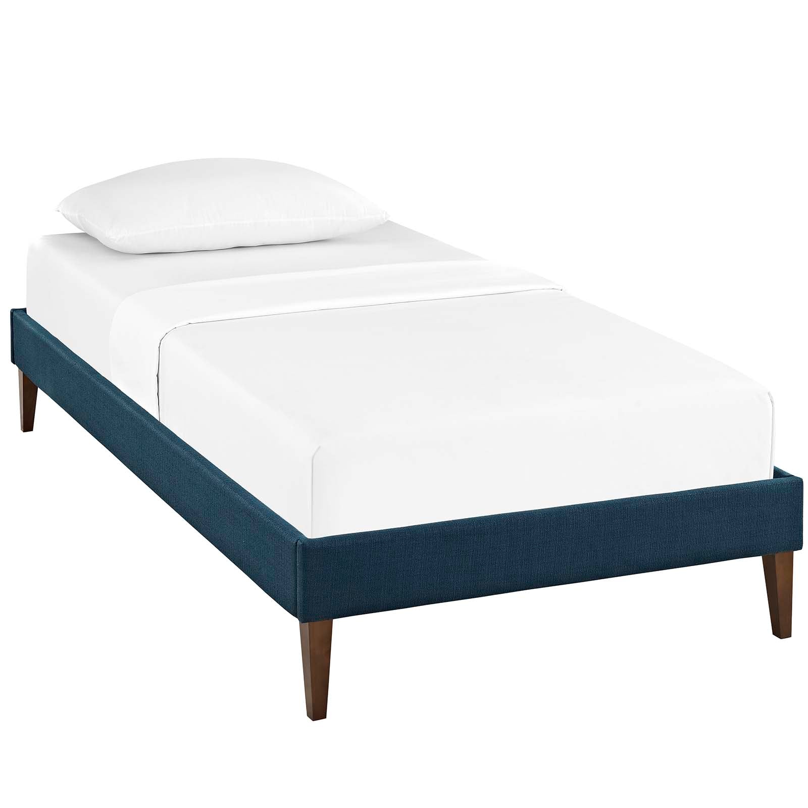 Tessie Twin Fabric Bed Frame with Squared Tapered Legs