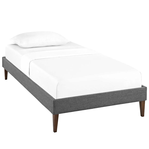 Tessie Twin Fabric Bed Frame with Squared Tapered Legs