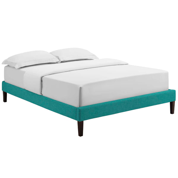 Tessie Full Fabric Bed Frame with Squared Tapered Legs