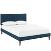 Tarah King Fabric Platform Bed with Squared Tapered Legs