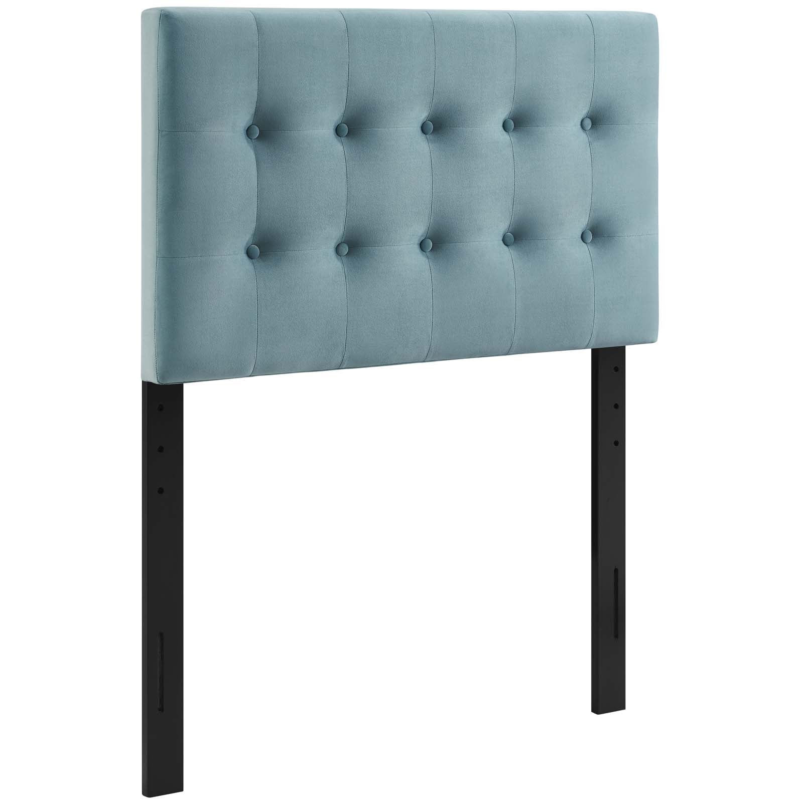 Emily Twin Biscuit Tufted Performance Velvet Headboard