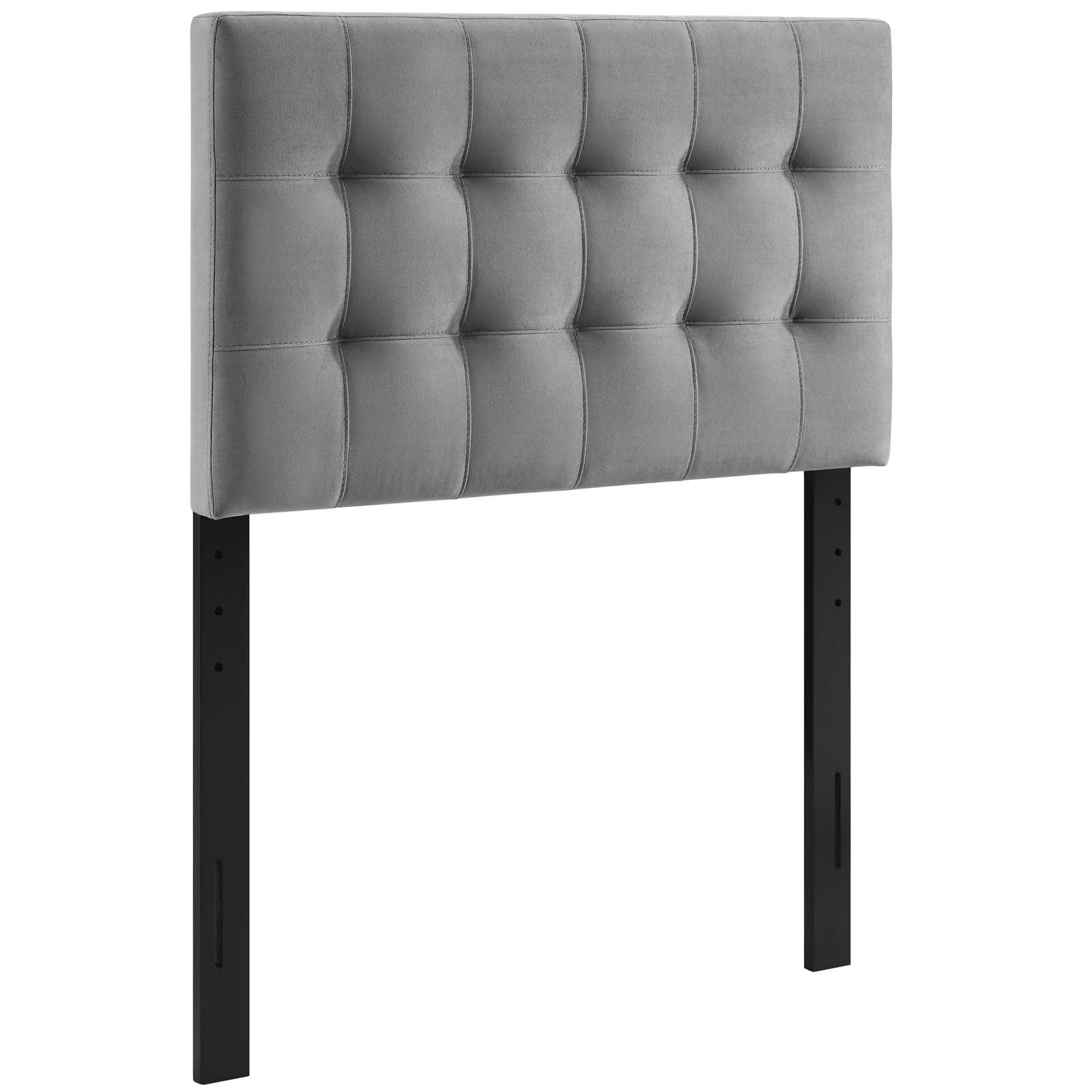 Lily Biscuit Tufted Twin Performance Velvet Headboard