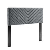 Alyson Angular Channel Tufted Performance Velvet Twin Headboard