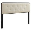 Collins Tufted Twin Fabric and Wood Headboard