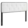 Collins Tufted Full Fabric and Wood Headboard