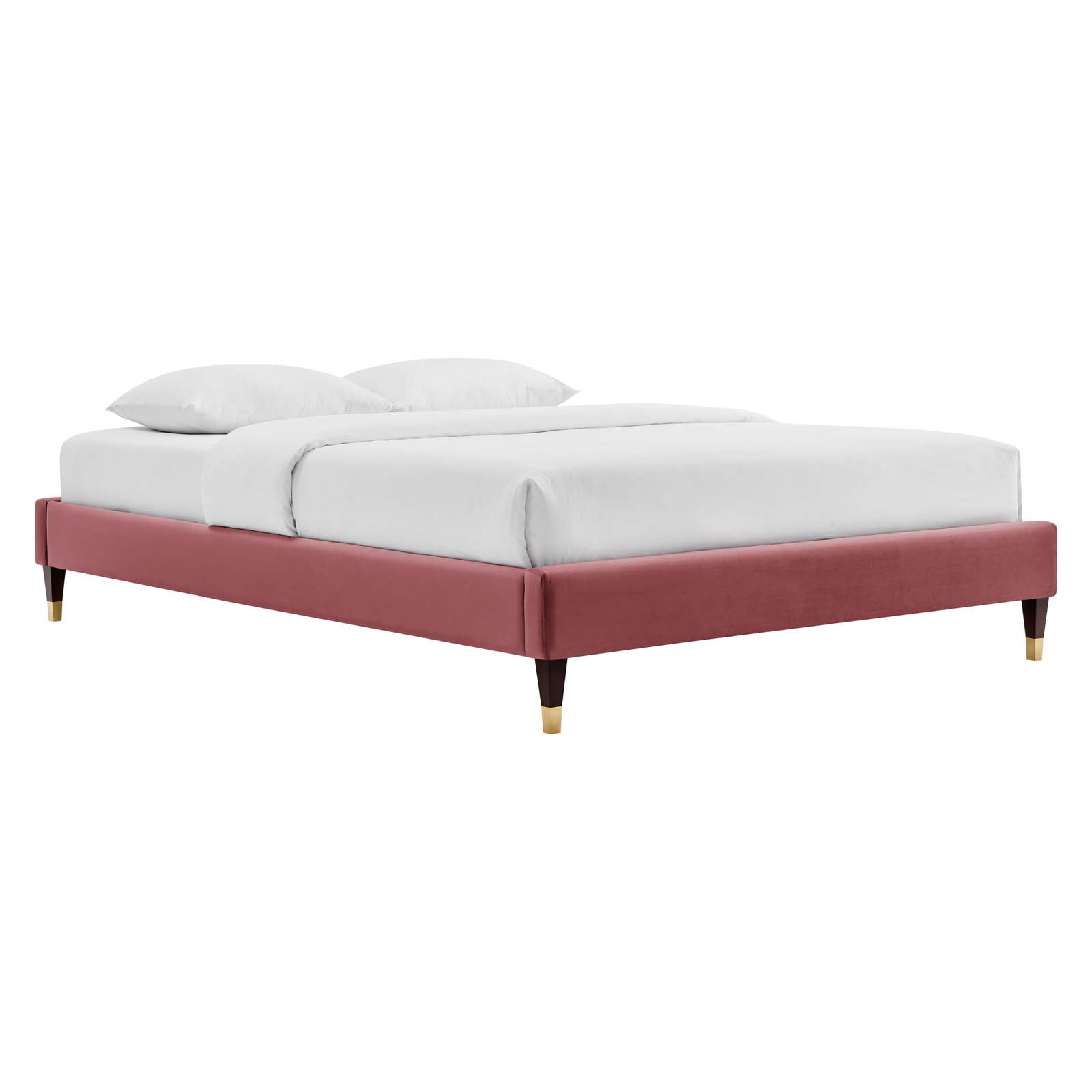 Harlow Twin Performance Velvet Platform Bed Frame