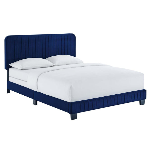 Celine Channel Tufted Performance Velvet Full Bed