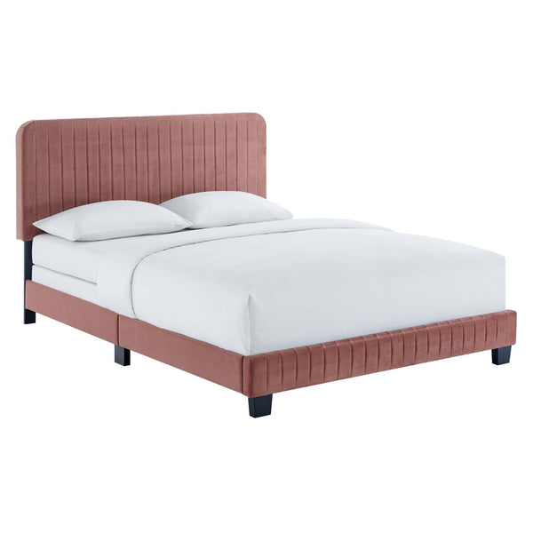 Celine Channel Tufted Performance Velvet Twin Bed