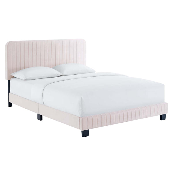 Celine Channel Tufted Performance Velvet King Platform Bed