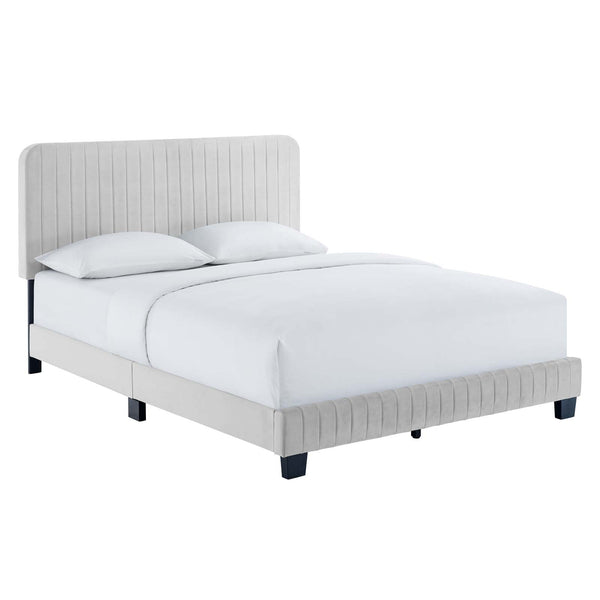 Celine Channel Tufted Performance Velvet Full Platform Bed