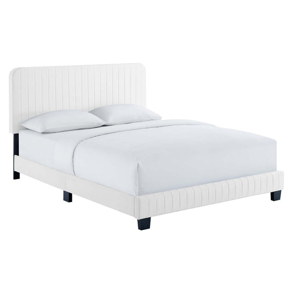 Celine Channel Tufted Performance Velvet Full Platform Bed