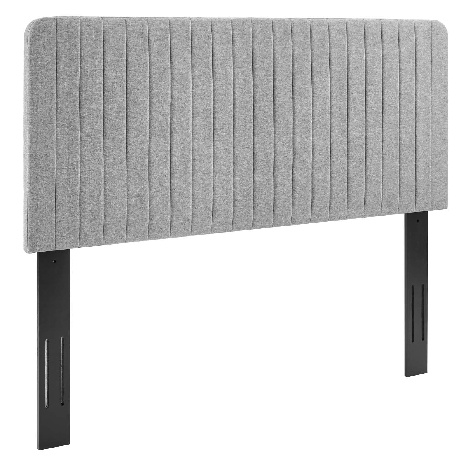 Milenna Channel Tufted Upholstered Fabric Full/Queen Headboard