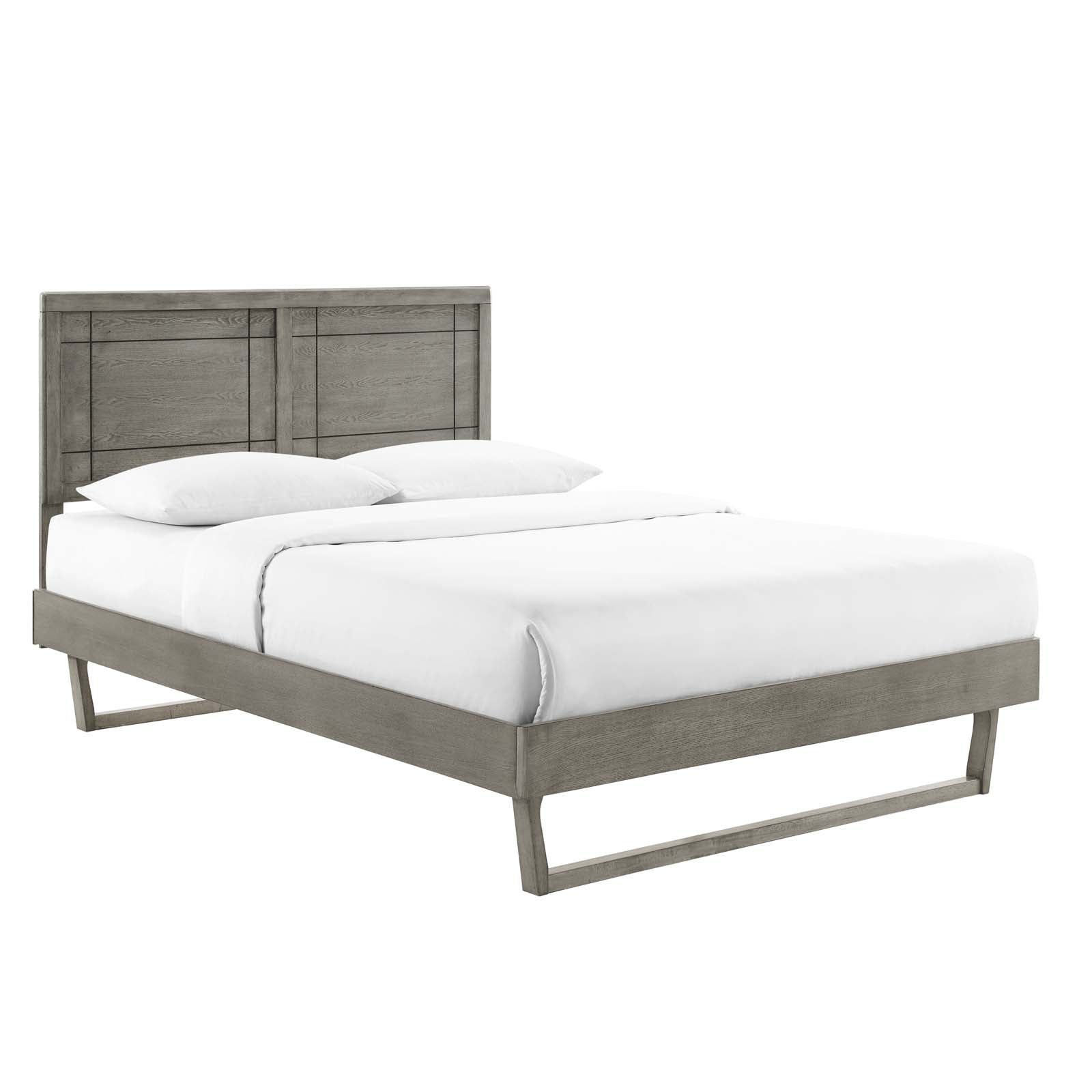 Marlee Queen Wood Platform Bed With Angular Frame