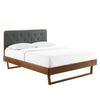 Bridgette Queen Wood Platform Bed With Angular Frame