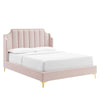 Daniella Performance Velvet Queen Platform Bed