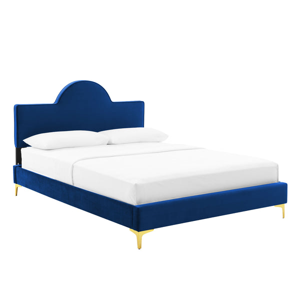 Sunny Performance Velvet Queen Bed