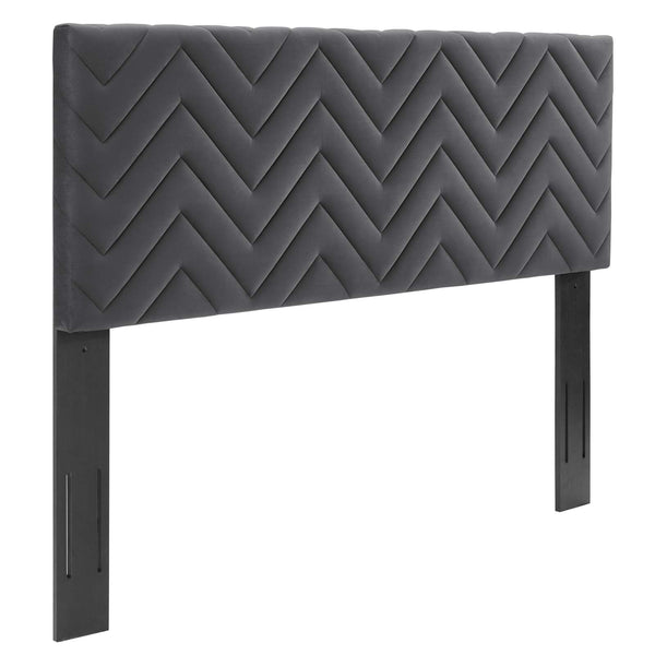 Mercy Chevron Tufted Performance Velvet King/California King Headboard