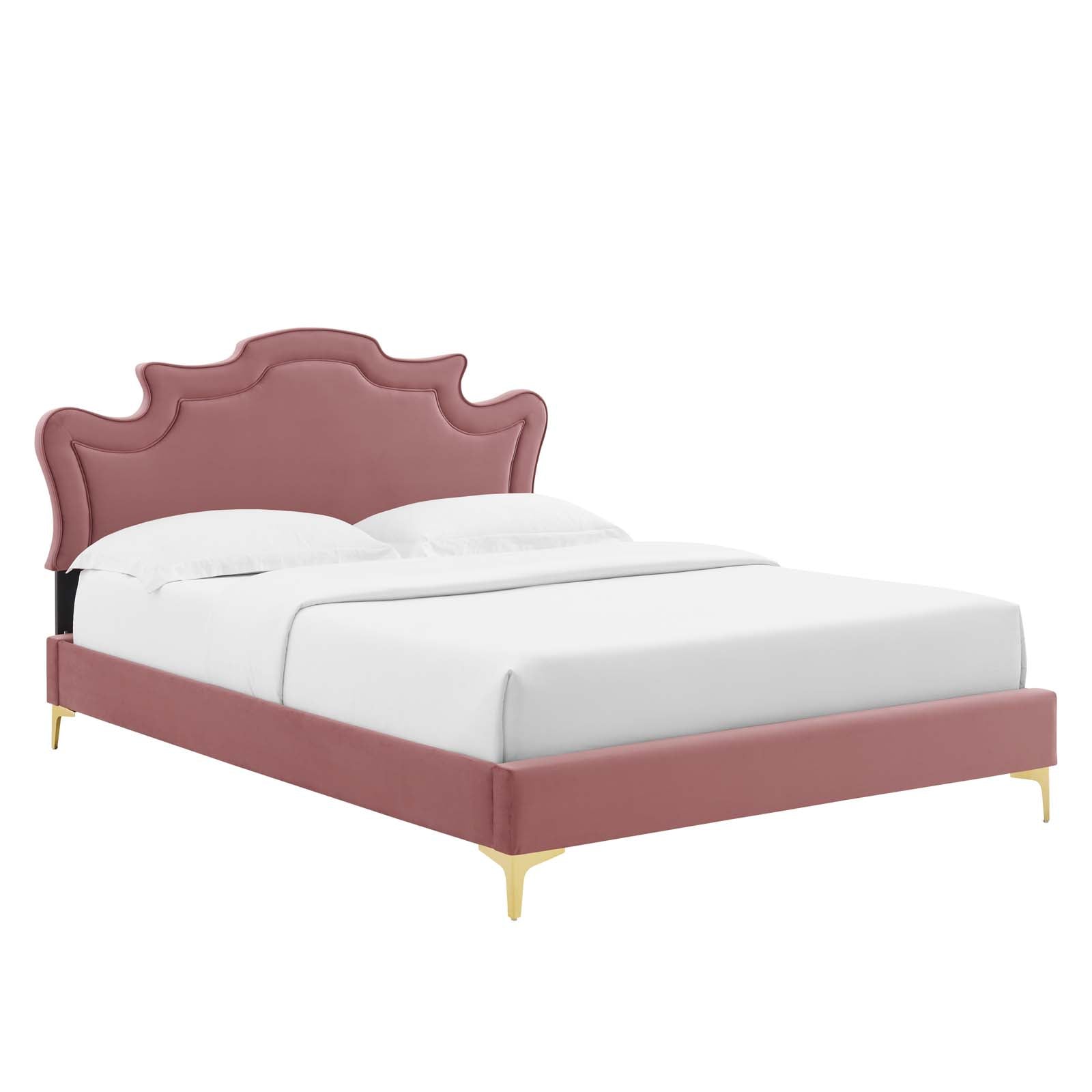 Neena Performance Velvet Queen Bed