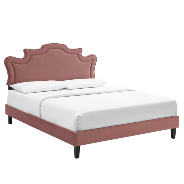 Neena Performance Velvet Queen Bed