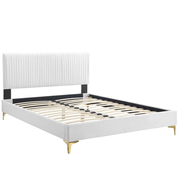 Peyton Performance Velvet Twin Platform Bed