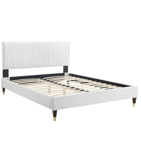 Peyton Performance Velvet Twin Platform Bed