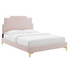 Lindsey Performance Velvet Full Platform Bed