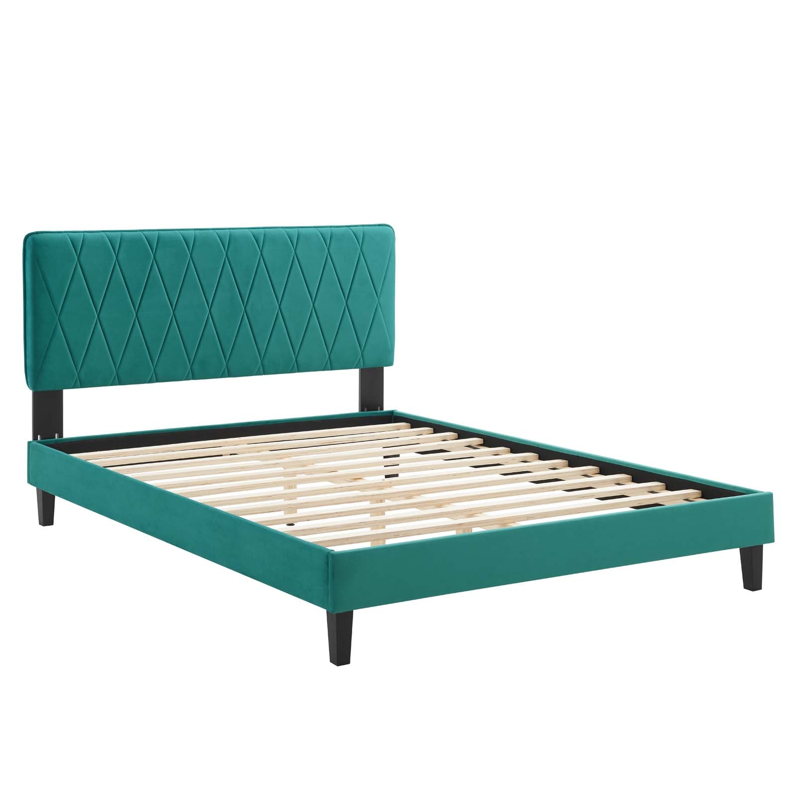 Phillipa Performance Velvet King Platform Bed