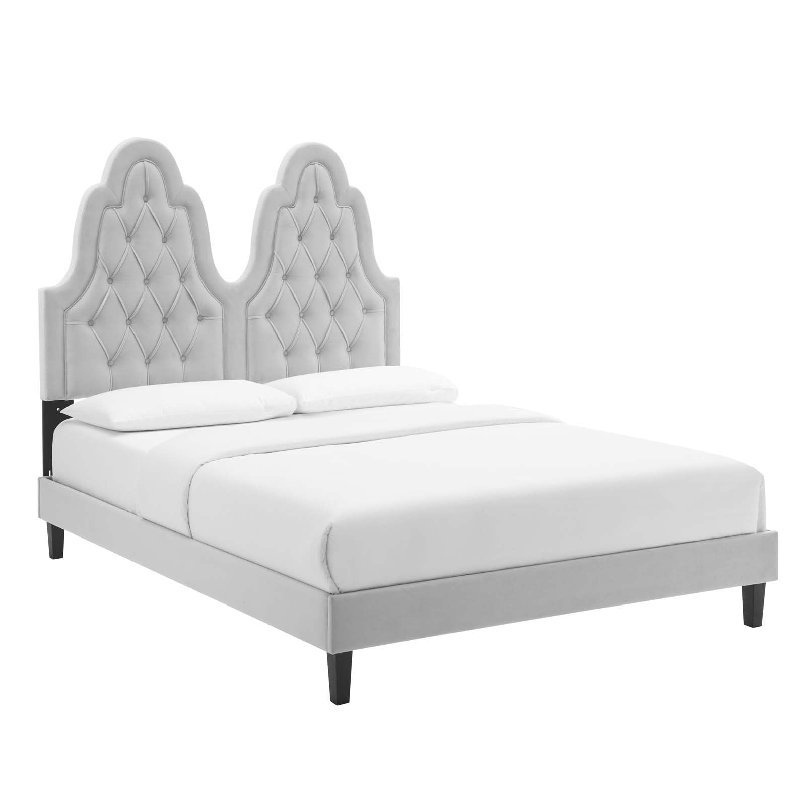 Alexandria Tufted Performance Velvet Full Platform Bed