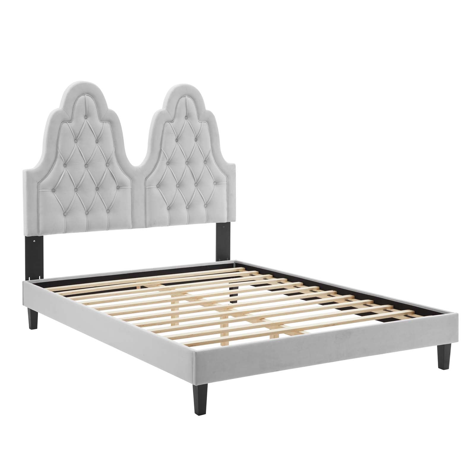 Alexandria Tufted Performance Velvet Full Platform Bed