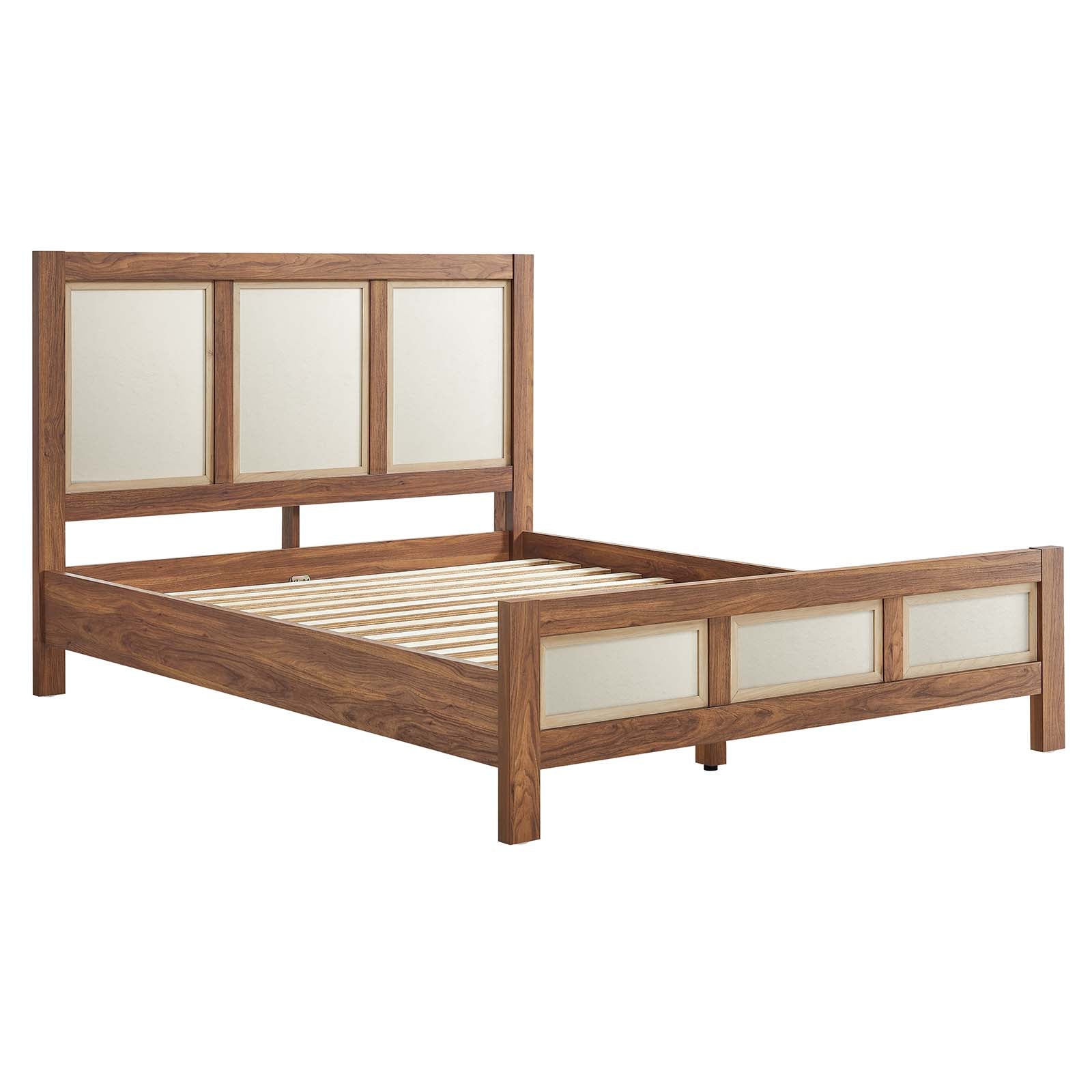 Capri Queen Wood Grain Platform Bed