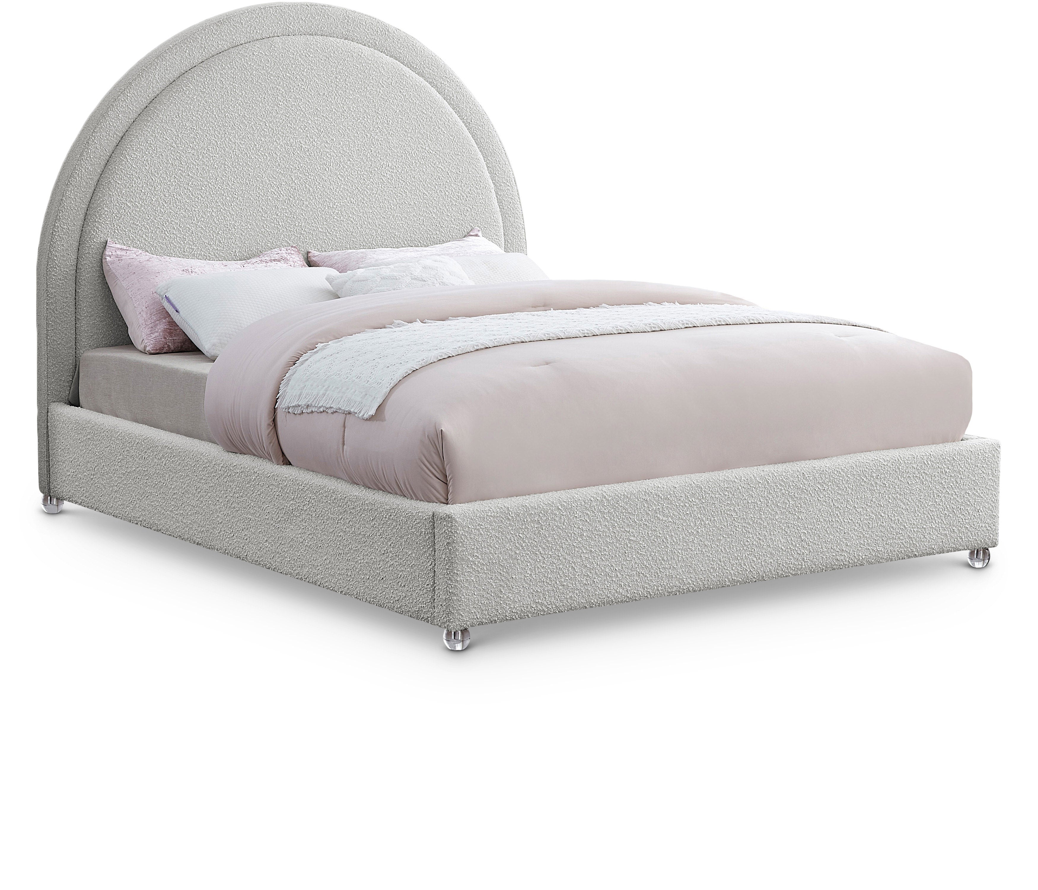 Milo Cream Fabric Queen Bed