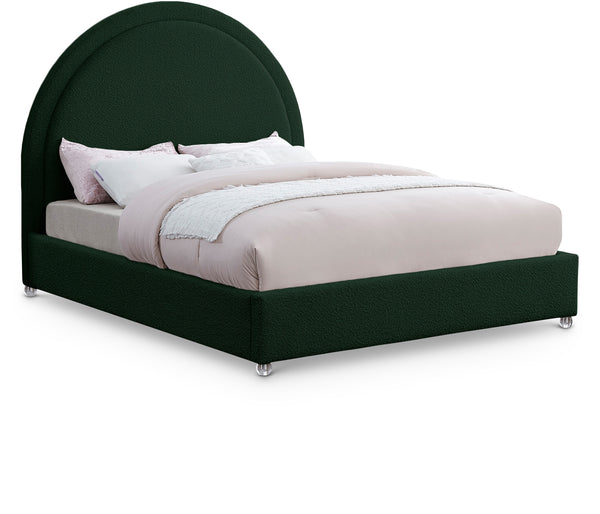 Milo Green Fabric King Bed