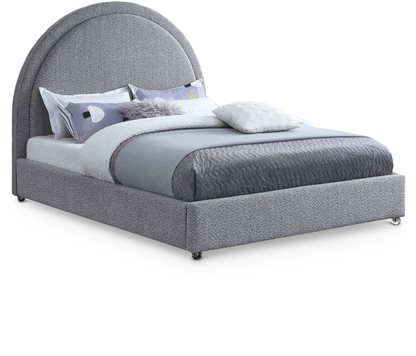 Milo Grey Fabric King Bed