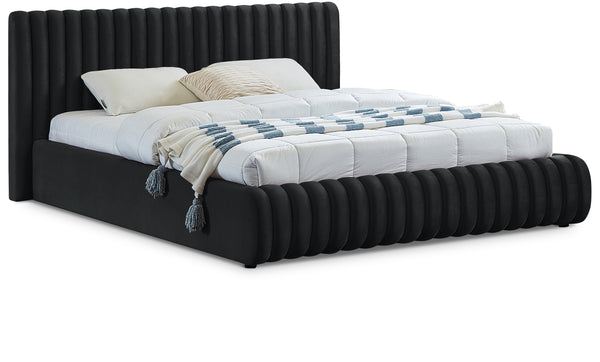 Nico Black Velvet Full Bed