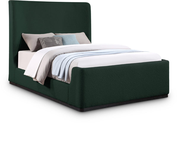 Oliver Green Boucle Fabric Full Bed (3 Boxes)