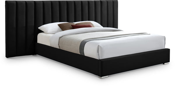 Pablo Black Velvet Queen Bed