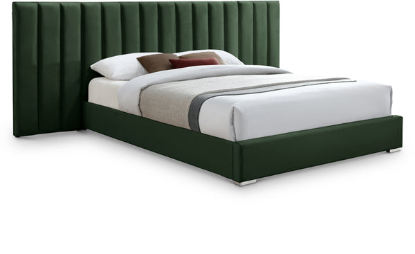 Pablo Green Velvet King Bed