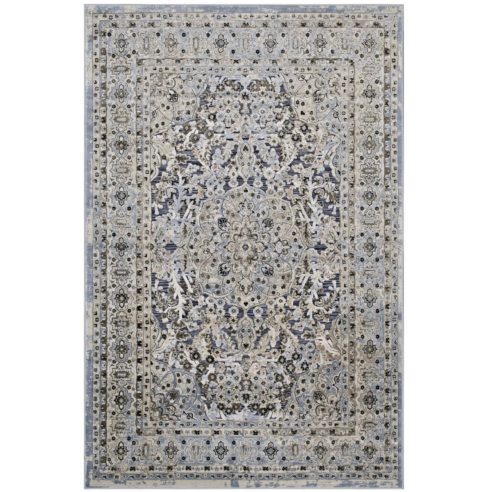 Elqenna Ornate Vintage Floral Turkish 5x8 Area Rug