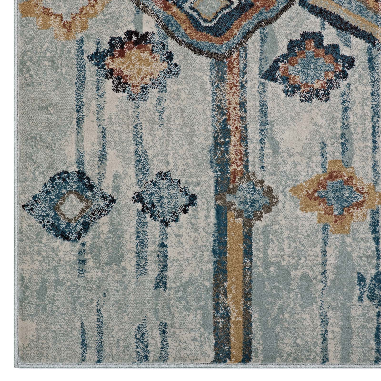 Jenica Distressed Moroccan Tribal Abstract Diamond 5x8 Area Rug