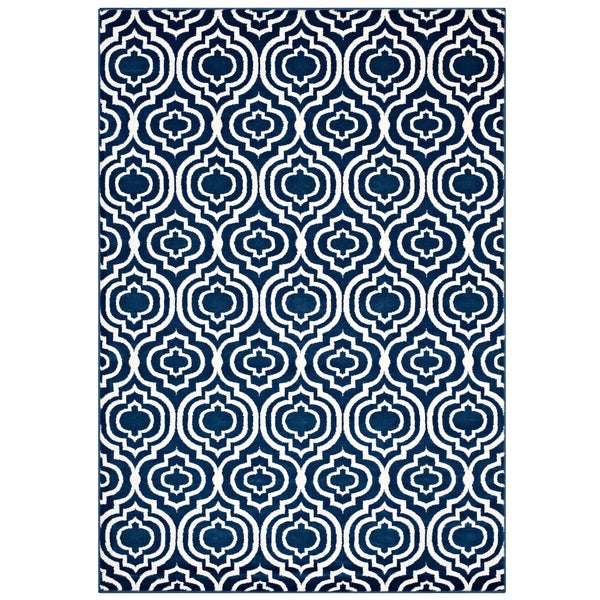 Frame Transitional Moroccan Trellis 8x10 Area Rug