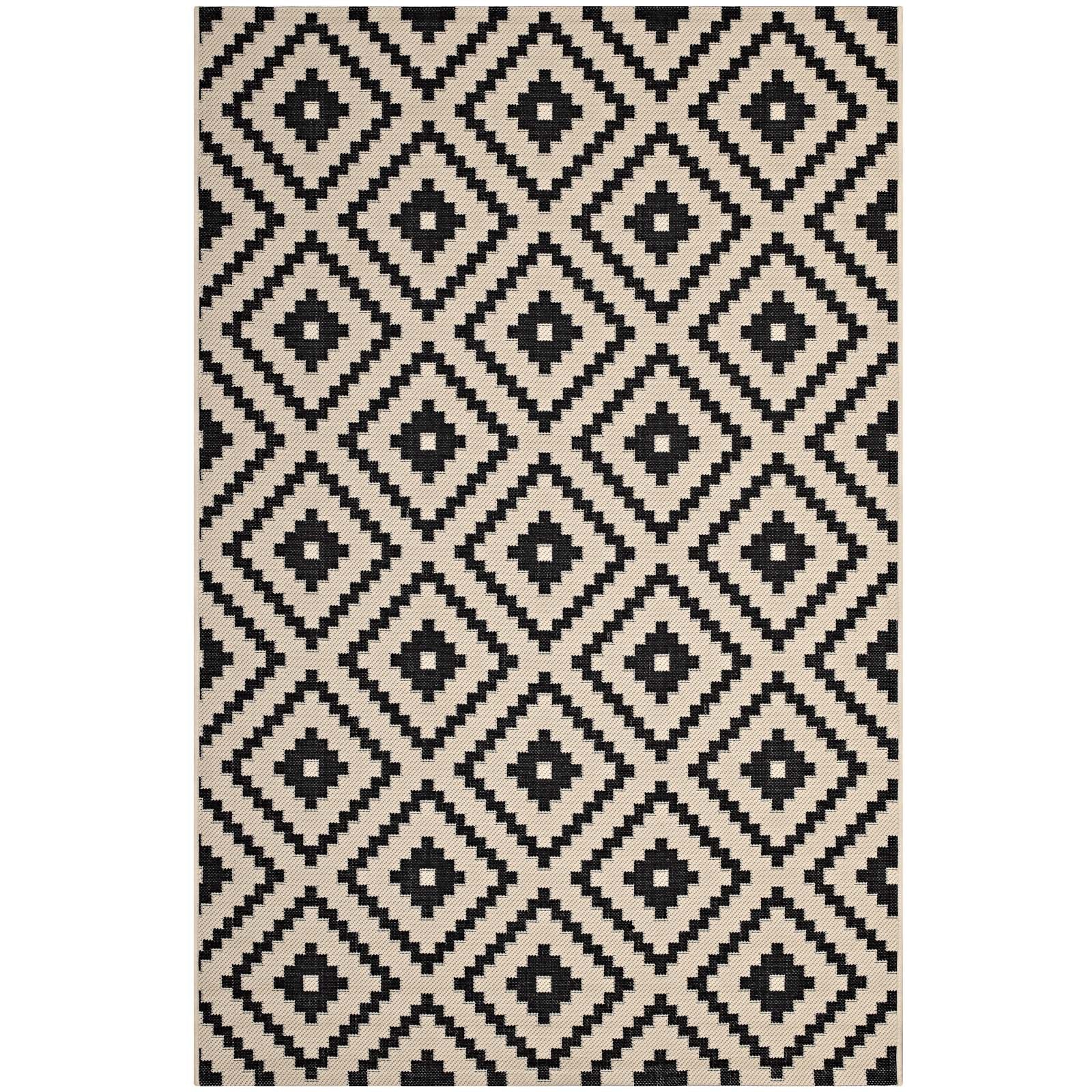 Perplex  Geometric Diamond Trellis 5x8 Indoor and Outdoor Area Rug