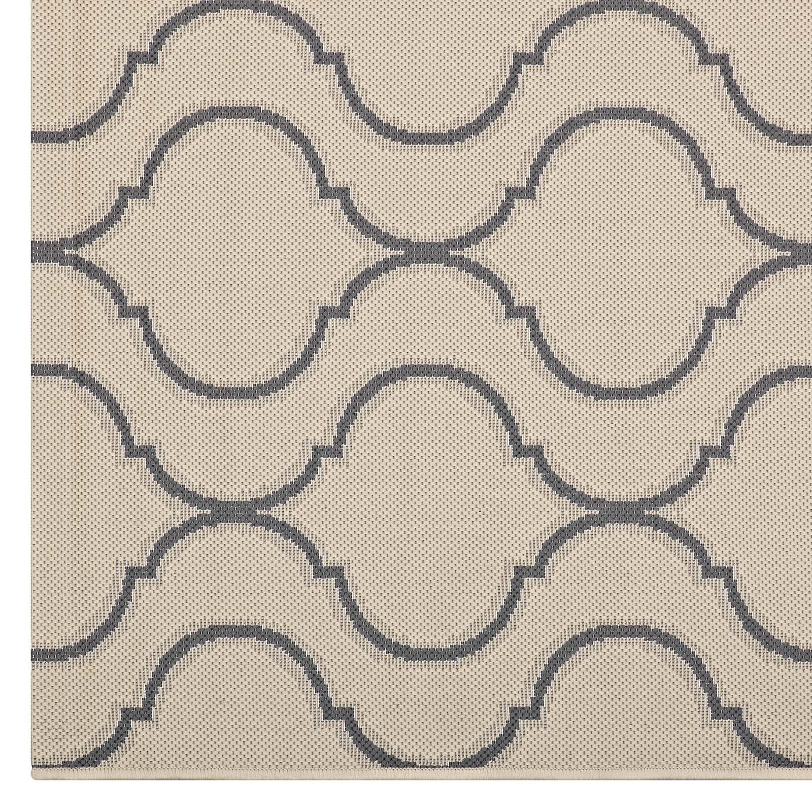 Linza Wave Abstract Trellis 8x10 Indoor and Outdoor Area Rug