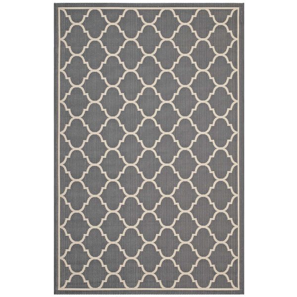 Avena Moroccan Quatrefoil Trellis 4x6 Indoor and Outdoor Area Rug