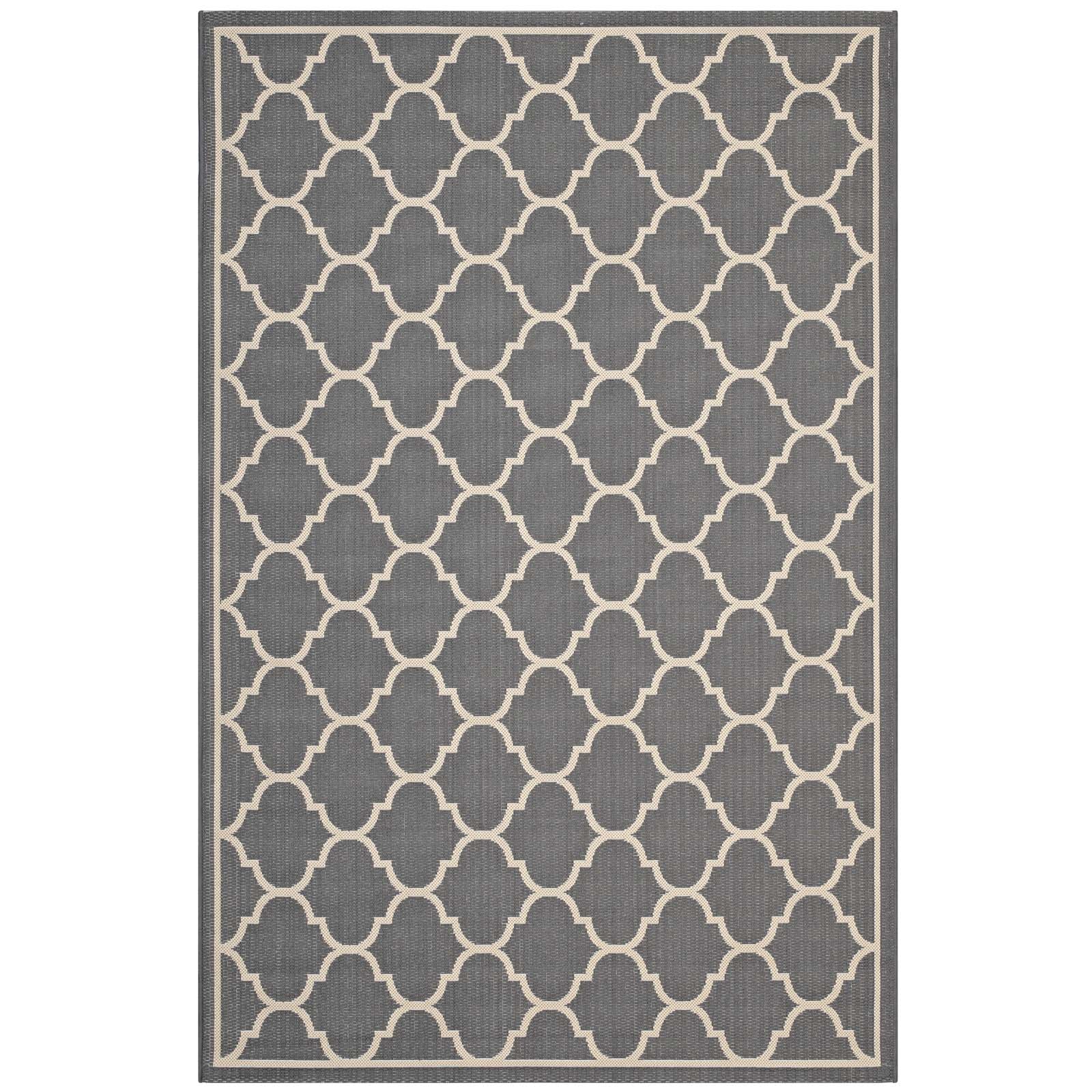 Avena Moroccan Quatrefoil Trellis 9x12 Indoor and Outdoor Area Rug