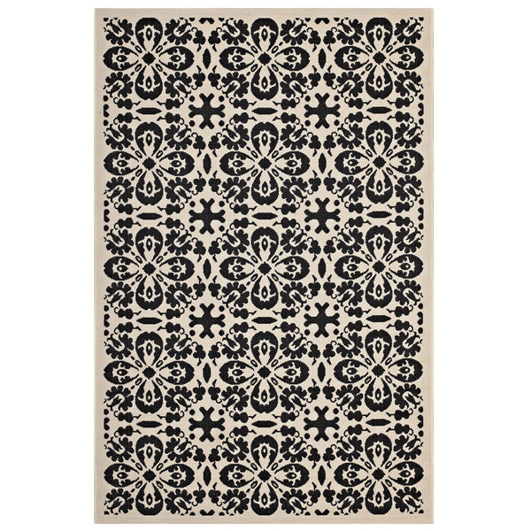 Ariana Vintage Floral Trellis 4x6 Indoor and Outdoor Area Rug