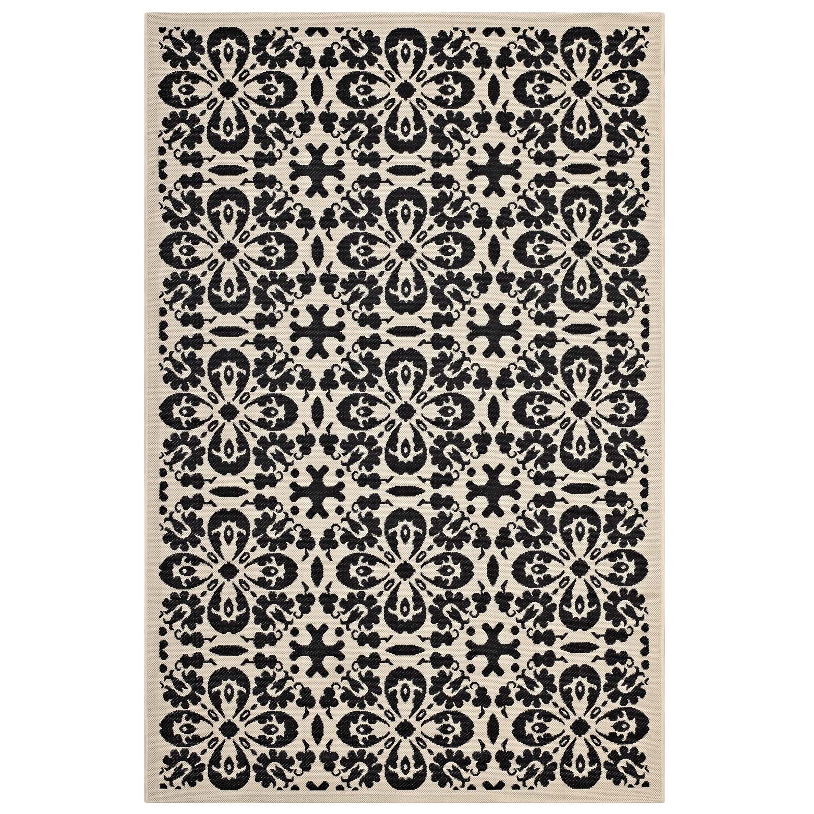 Ariana Vintage Floral Trellis 8x10 Indoor and Outdoor Area Rug