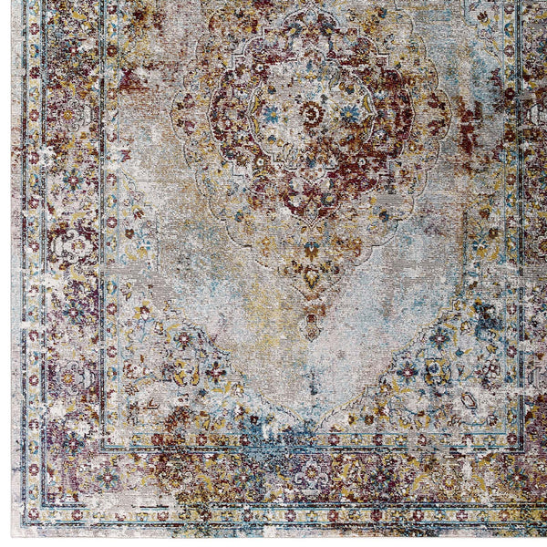 Success Merritt Transitional Distressed Floral Vintage Medallion 4x6 Area Rug