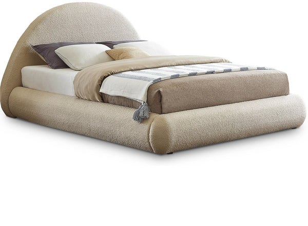 Rudy Beige Teddy Fabric Full Bed